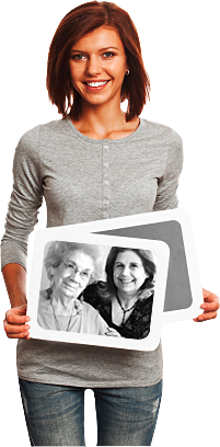Girl Holding Family Picture Girl w/Family Picture